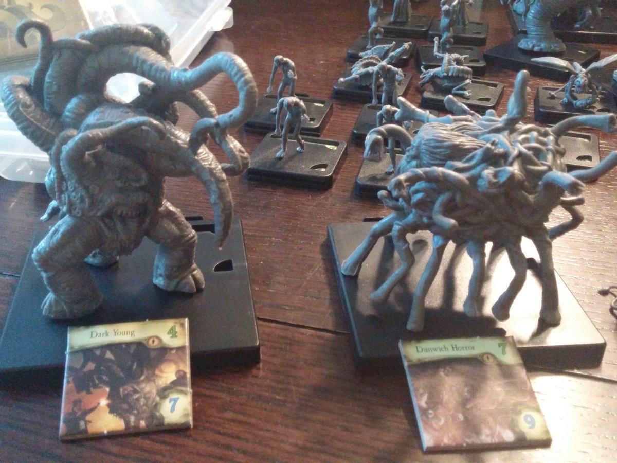 BgCornerSquad's tweet photo. Never owned the first edition. Now I have 57 monsters!! Mwahahaha!!! @BoardgameCorner @TonganJedi #MansionsOfMadness https://t.co/rYdQR5gdl8