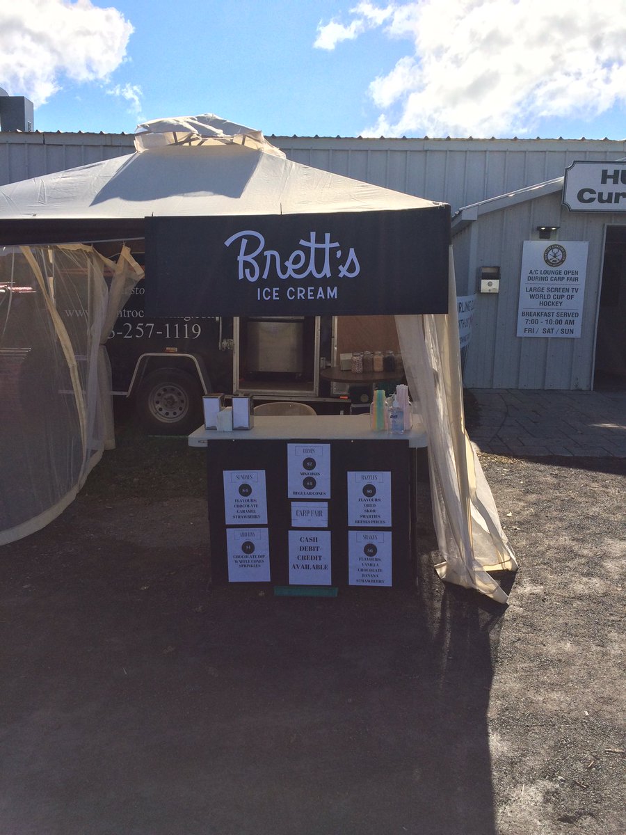 brettsicecream's tweet photo. #carpfair setup. Ice cream is ready to be served! https://t.co/Vb7HqjGc3v