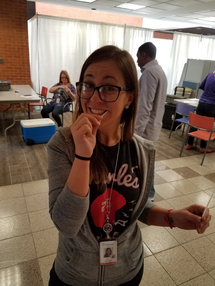 jeffwunsch's tweet photo. Getting folks on the bone marrow registry at Oaks Campus - Kansas City!  @Cerner @MarshallMatlock @DKMS_us @SwabSquad https://t.co/Vw7dks3u8r