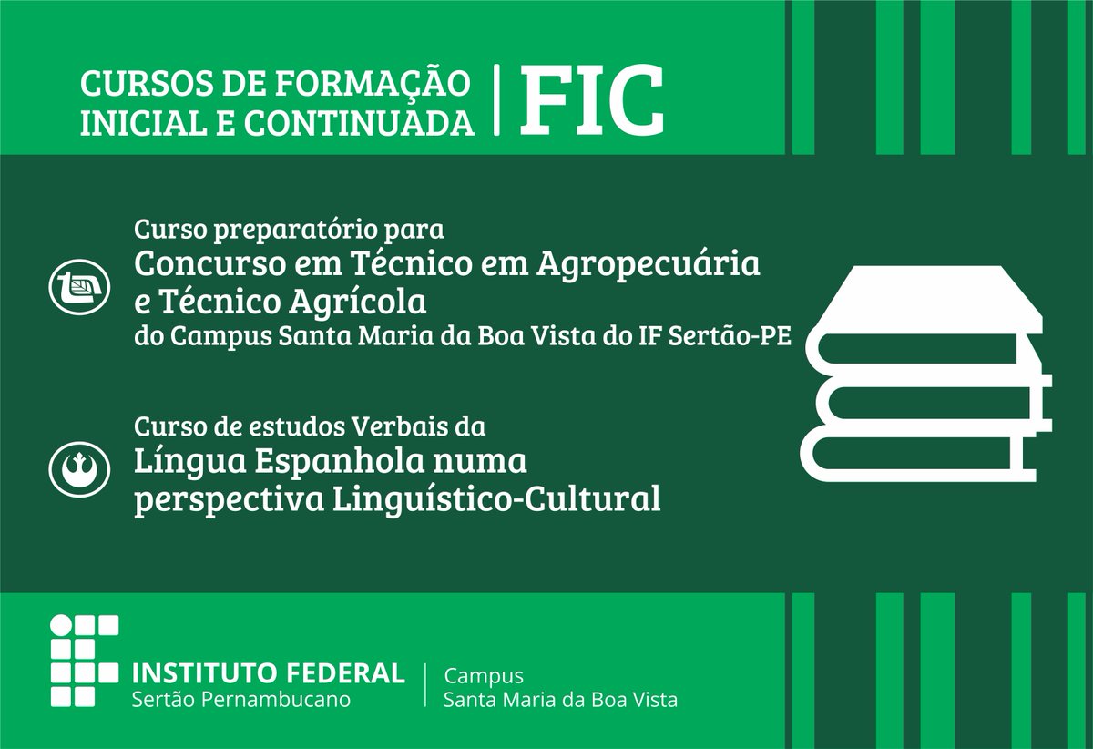 #CampusSantaMariaDaBoaVista | Abertas as inscrições para dois cursos de Formação Inicial e Continuada. migre.me/v3hhs