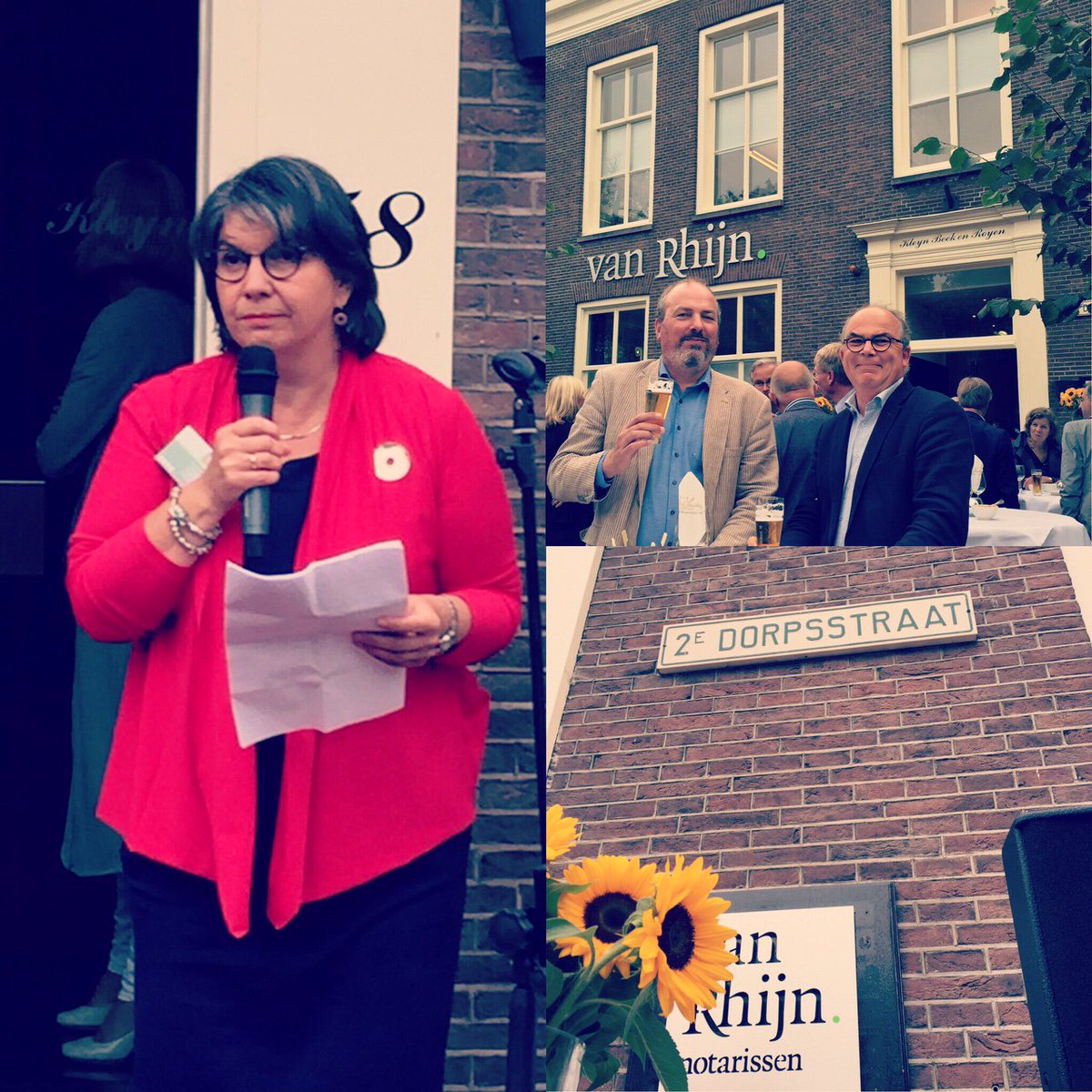 We heffen het glas op het mooie nieuwe pand van Van Rhijn notarissen in Zeist!