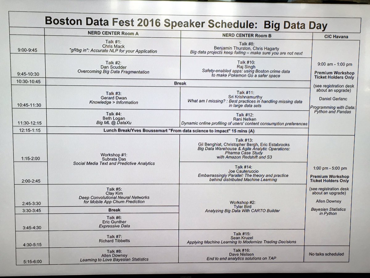 ChCAy_'s tweet photo. Serving the public for the @bostondatafest #BDF16 schedule https://t.co/jBPB8Q2zqC