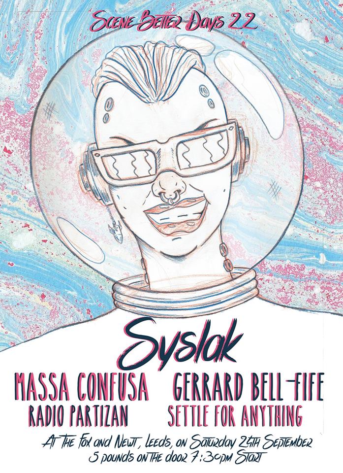 I mentioned <a href="/syslakband/">Syslak</a> earlier in the week, they have a <a href="/scenebetterdays/">Scene Better Days</a> show at the Fox and Newt tomorrow.

facebook.com/events/4952902…