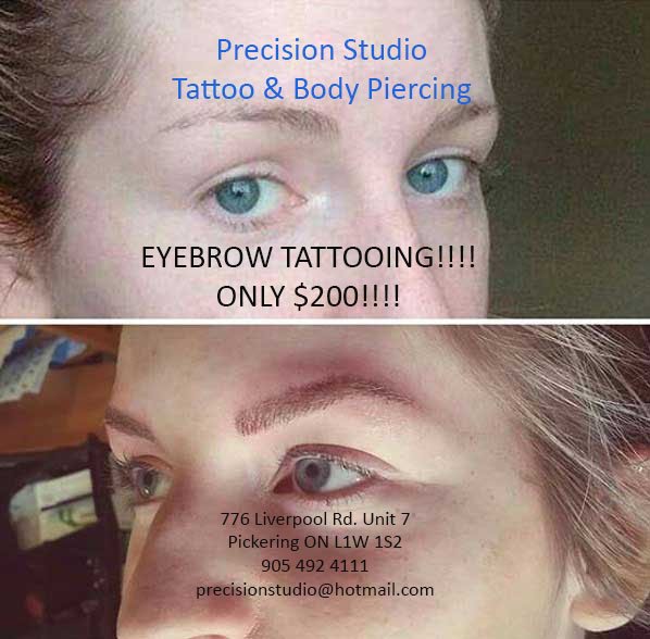 PrecisionStupic's tweet photo. #eyebrows #tattoo Precision @PrecisionStupic $200 call to book 905 492 4111 *776 Liverpool Rd#7 #Pickering #Ontario #Canada #awesome #artist https://t.co/NXCDi9ije3
