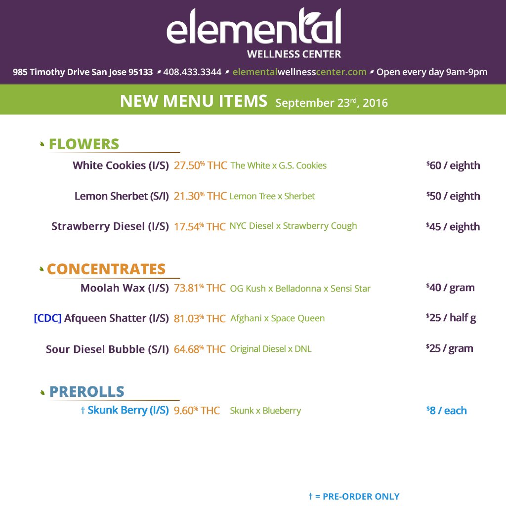 Elemental2009's tweet image. MENU UPDATE &amp;gt;&amp;gt; #WhiteCookies treats us with an appearance on the flower menu + Afqueen #Shatter arrives 🍪 #elementalupdate