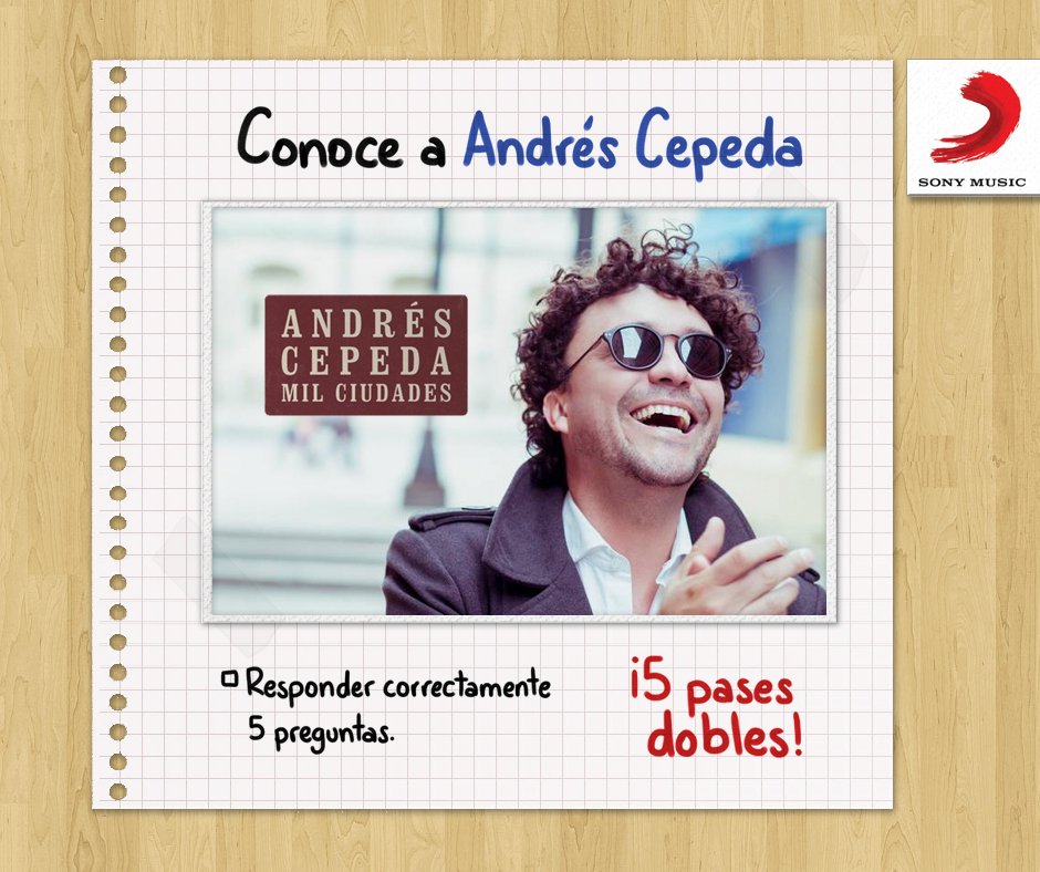 sonidosmex's tweet photo. ¡andrescepeda regresará a México! ¿Quieres conocerlo? Participa acá: https://t.co/TaIdrq1y6K https://t.co/kw1wXJSH09