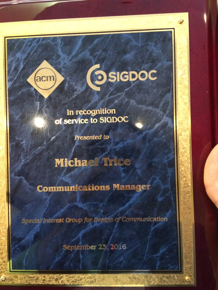 MikeRTrice's tweet image. They like me! They really like me! #sigdoc16