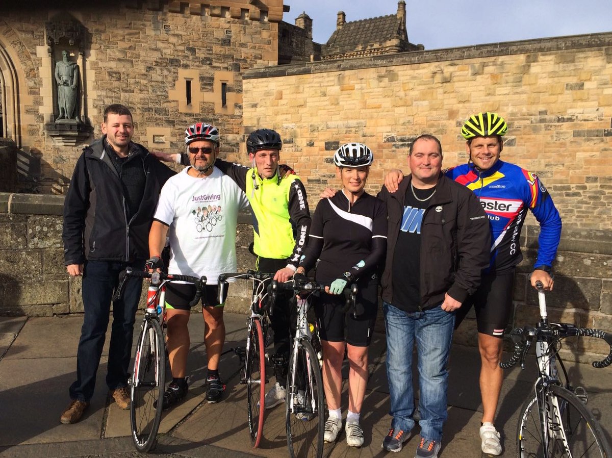 phil3000's tweet photo. The @LittledaleHall cycle for a wheelchair team have finished their Firstleg: Edinburgh to Hawick, DONE! <drops_mic> https://t.co/tjCfWGMjez https://t.co/YnmajnY7aQ