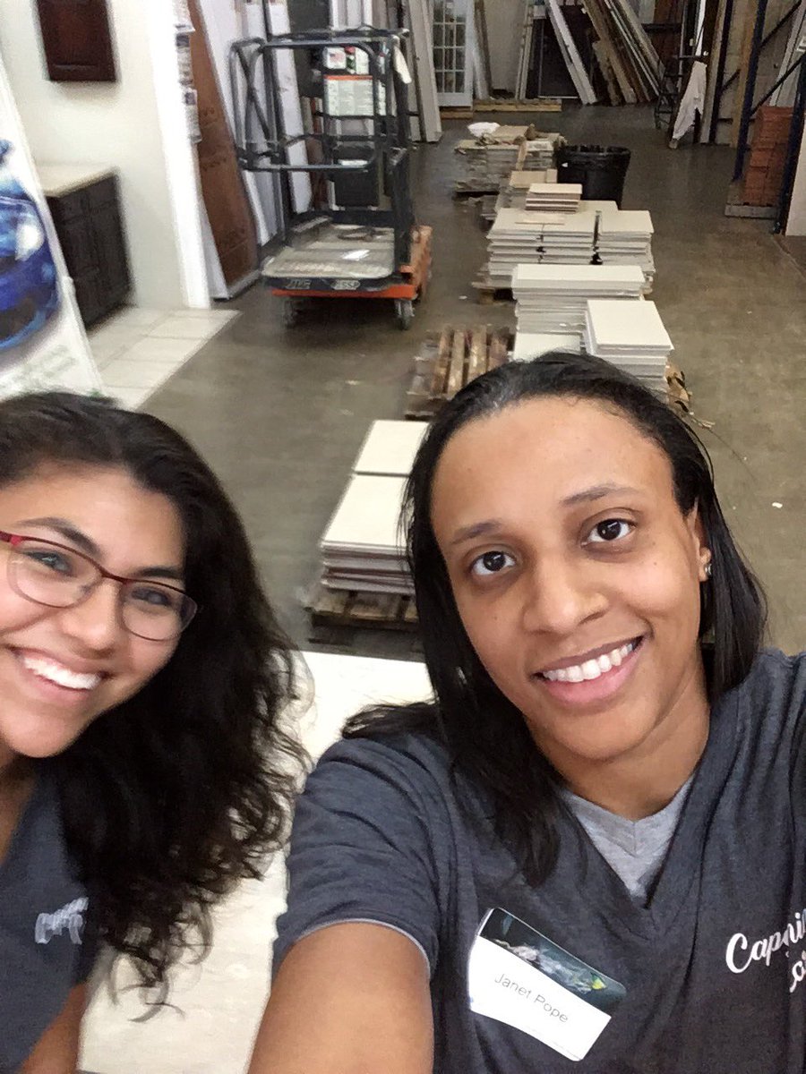 A team of 6 of us priced and stacked tile today at the Habitat Restore in Houston.  I wonder how things are going at the Houston Food bank?