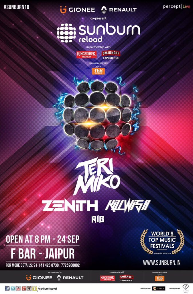 dj_rib's tweet photo. Happening tomorrow in #Jaipur ..!! Playing for @SunburnFestival #Reload alonside @djterimiko #Killwish @zenithaudio ..!! #Letsgetsunburn https://t.co/qyLPxwbr9N