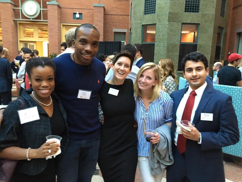 sarajmaya's tweet photo. That moment when classmate Kelechi meets prospective student Kelechi during #JWiB2016! #cornellmba #sagesocial https://t.co/wmV6mKDzAi
