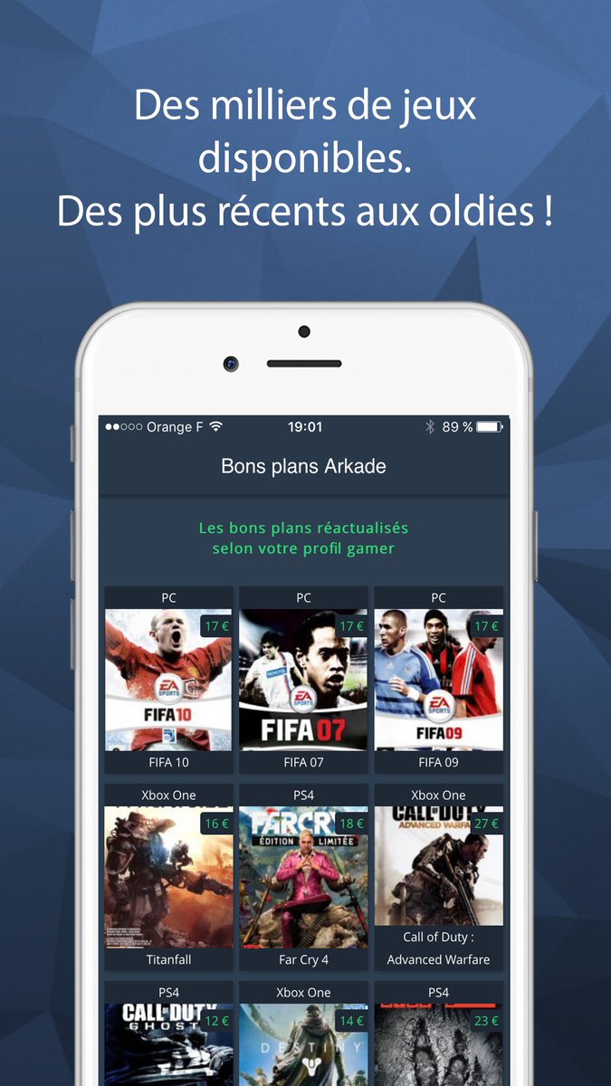 arkade_co's tweet photo. Trouvez VOS jeux à VOS prix !

https://t.co/rJkKXfFu8e - l'Appli N°1 des Gamers https://t.co/BT5AmPrAYe