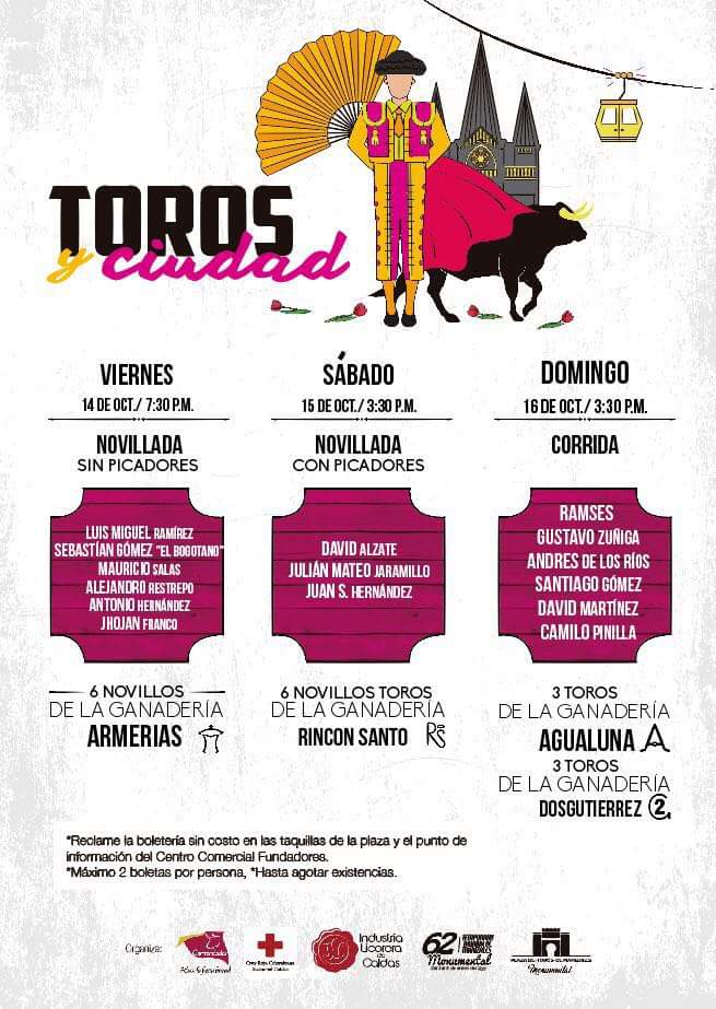 ReyToros's tweet photo. Carteles #TYC2016 @Maobrand @juankelgordo @carhelenita @TOMMONDRAGON @leitovelasquezc @alvarohgallego @pacoayalaruiz https://t.co/Kq5vRpb1iZ