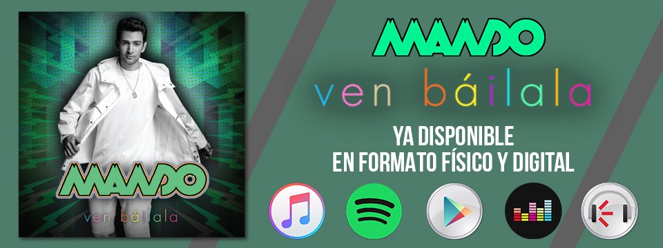 seitrack's tweet photo. ¡@musicmandomx estrena su nuevo álbum #VenBáilala! 🎧
Escúchalo aquí: https://t.co/ixIBAFvz8F https://t.co/kMDLX01QZ3