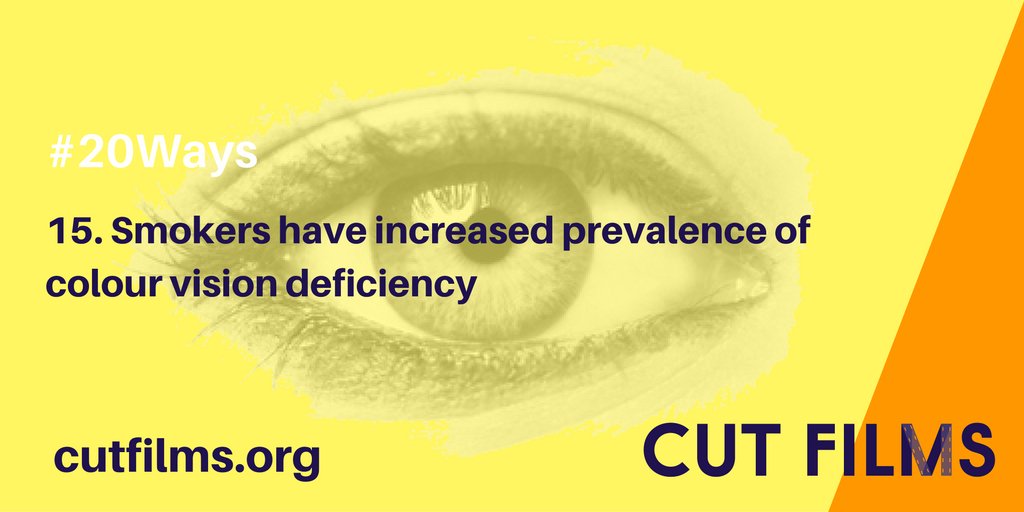 HarrowCutFilms's tweet image. So many ways, now the 15th way that #smoking affects your eyes @myvisionmatters #20Ways