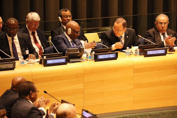 HE Minister #Lamamra participated in a high level meeting on #AlgiersAgreement on #Mali earlier today #UNGA