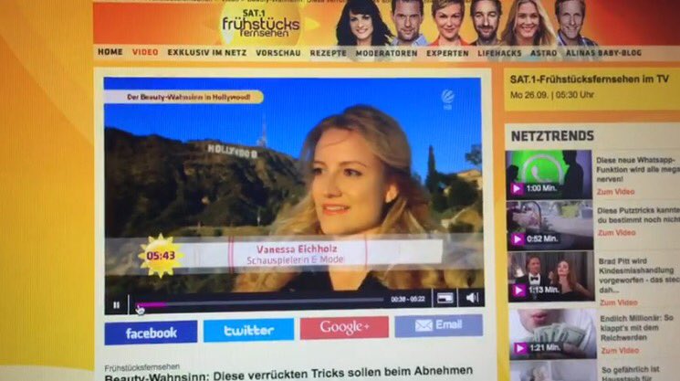 Today on the #morning #news in #germany <a href="/sat1/">SAT.1</a> <a href="/sat1ffs_/">Frühstücksfernsehen</a> <a href="/ProSieben/">ProSieben</a> #tv #television #beautytrends #hollywood #actress