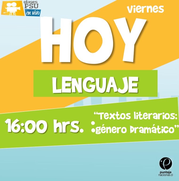 Clase recuperativa de Lenguaje y comunicación a las 16:00 hrs - puntajenacional.cl