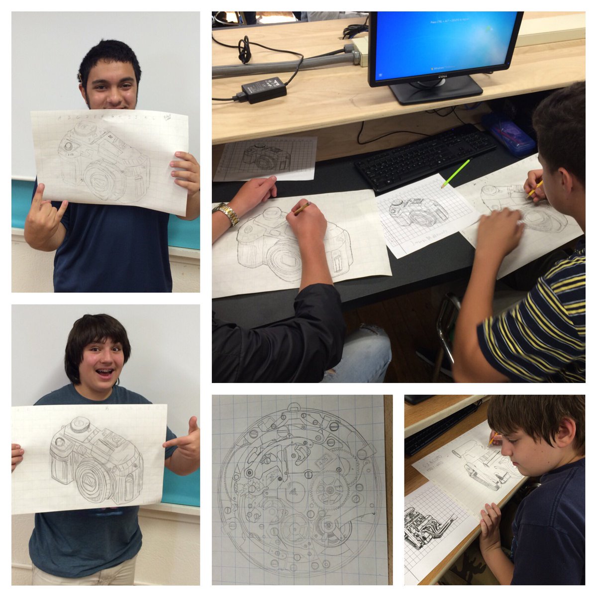 Mr_Schweizer's tweet photo. Design and Drawing for Production students working on their technical drawings. #CTE #RenderingSkills #Scale https://t.co/OA2mpO239c