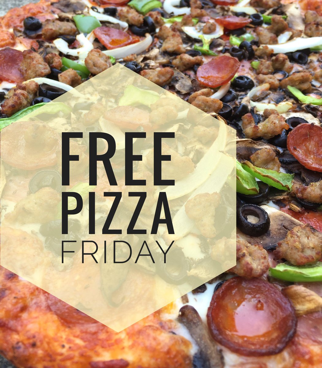 RoundTablePizza's tweet photo. Happy free pizza Friday! Retweet for a chance to win free pizza on us! #FridayFeeling See rules at https://t.co/4hVSHMkt0p https://t.co/cLsU7xa98R