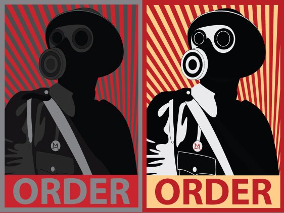 MiniMacInk's tweet image. #Order is sort of a taste test for what I wanted to do. And it&apos;s what started my series of gas mask #Propaganda