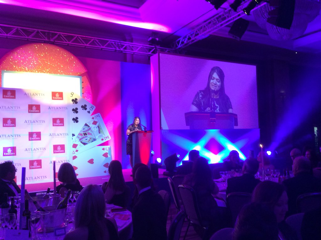 CITLizzie's tweet photo. .@YasminArrigo takes the stage! #citawards https://t.co/UJ1NFIQ01U
