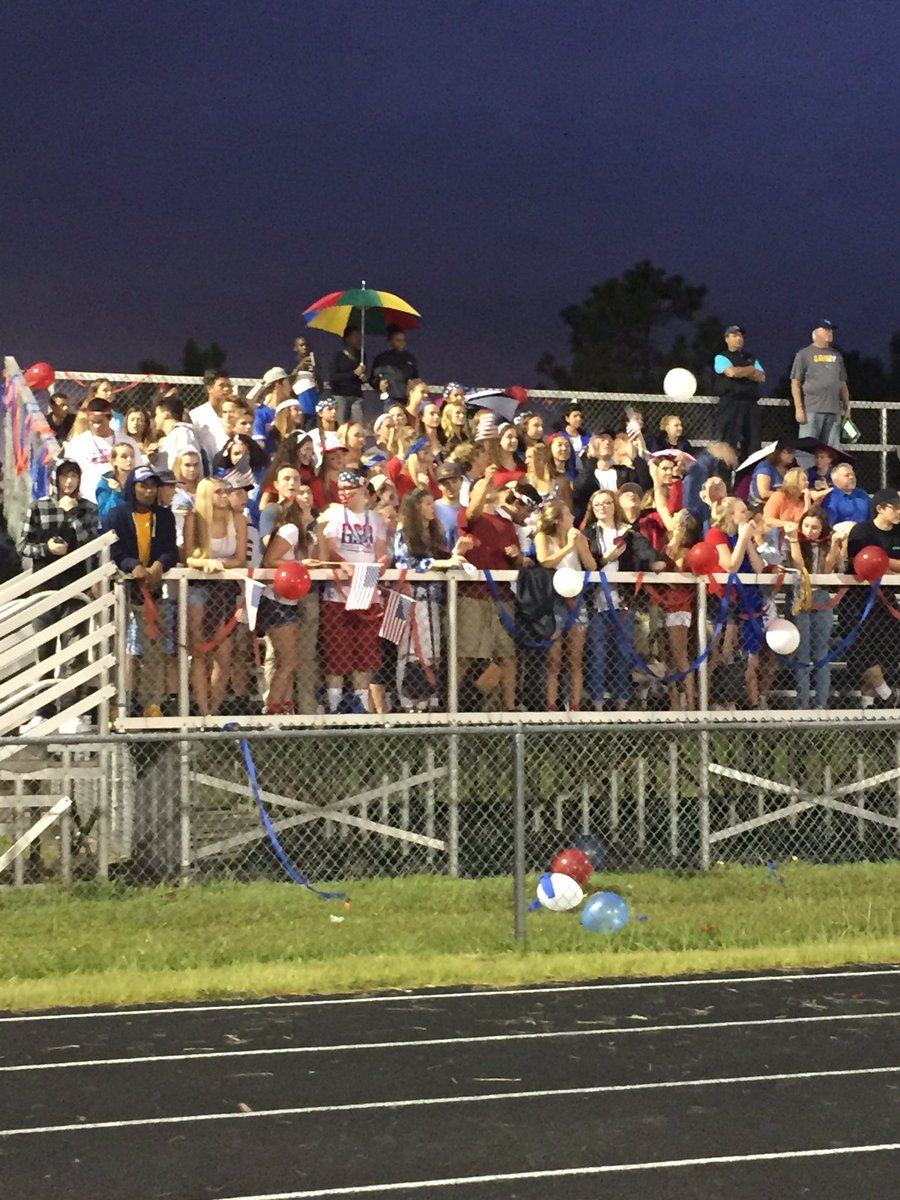 God Bless America & God Bless our student body for all their support @LaneySpiritClub #RedWhiteBlueOut