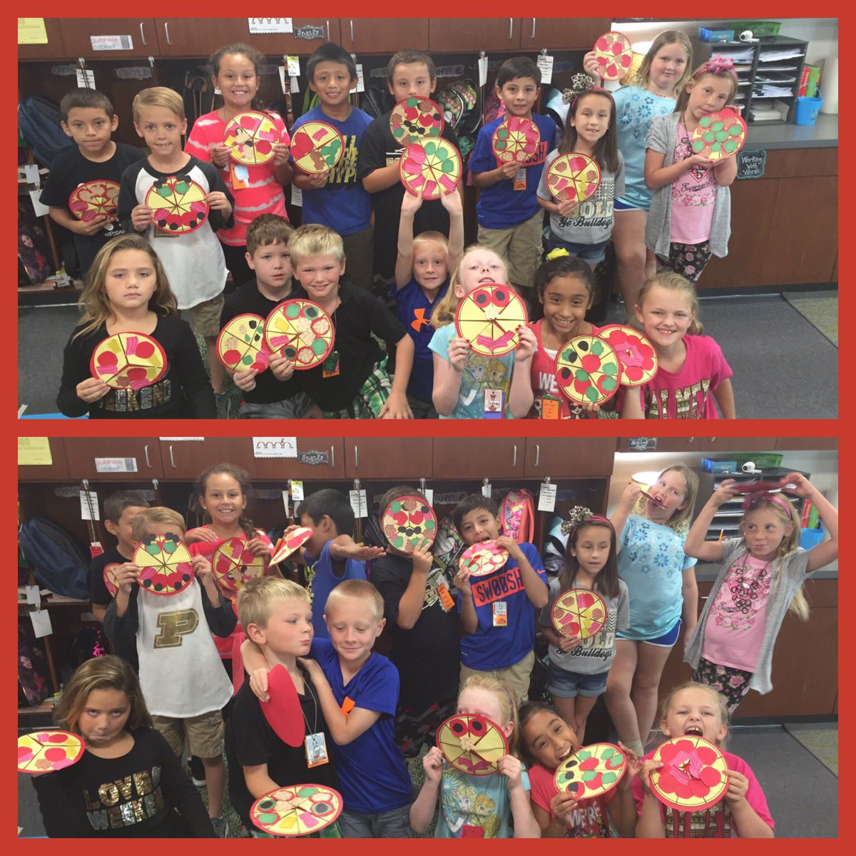 JHoweth's tweet image. Fraction pizzas at the Palmer Pizza Parlor!!! 🍕🍕🍕#PES_pride