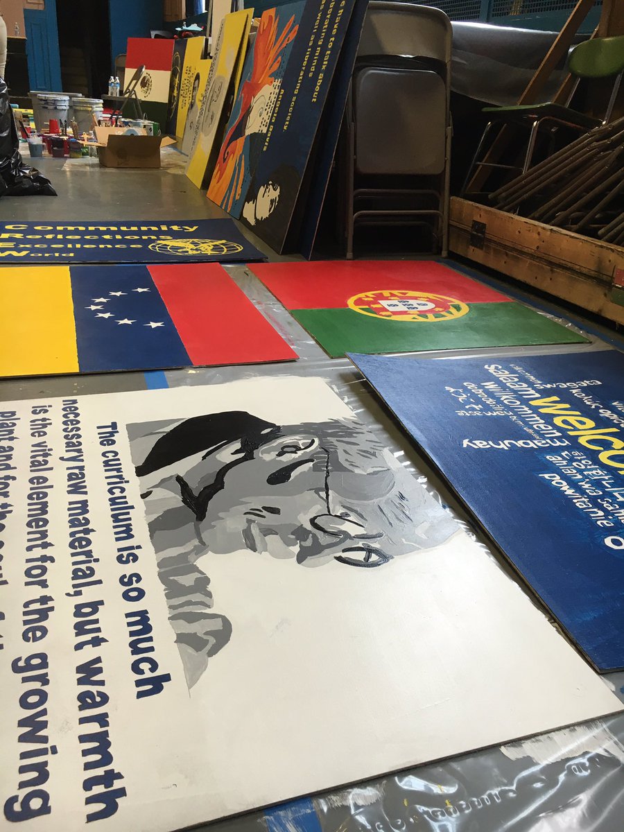 EdwardsMSbps's tweet image. #caredeeplyday @biogen &amp;amp; @CareForce! Those flags will create a United Nations of all countries in our school! @BostonSchools @marty_walsh