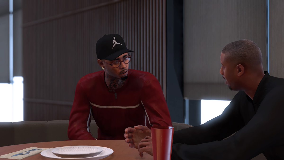 2kHOOPMixtapez's tweet photo. #OrangeJuice Talkin business! "All I need is the Red jacket wit the zippers!" @Nba2k #CoopMixtapez #CoopIsLife https://t.co/zPWyZZut1Y
