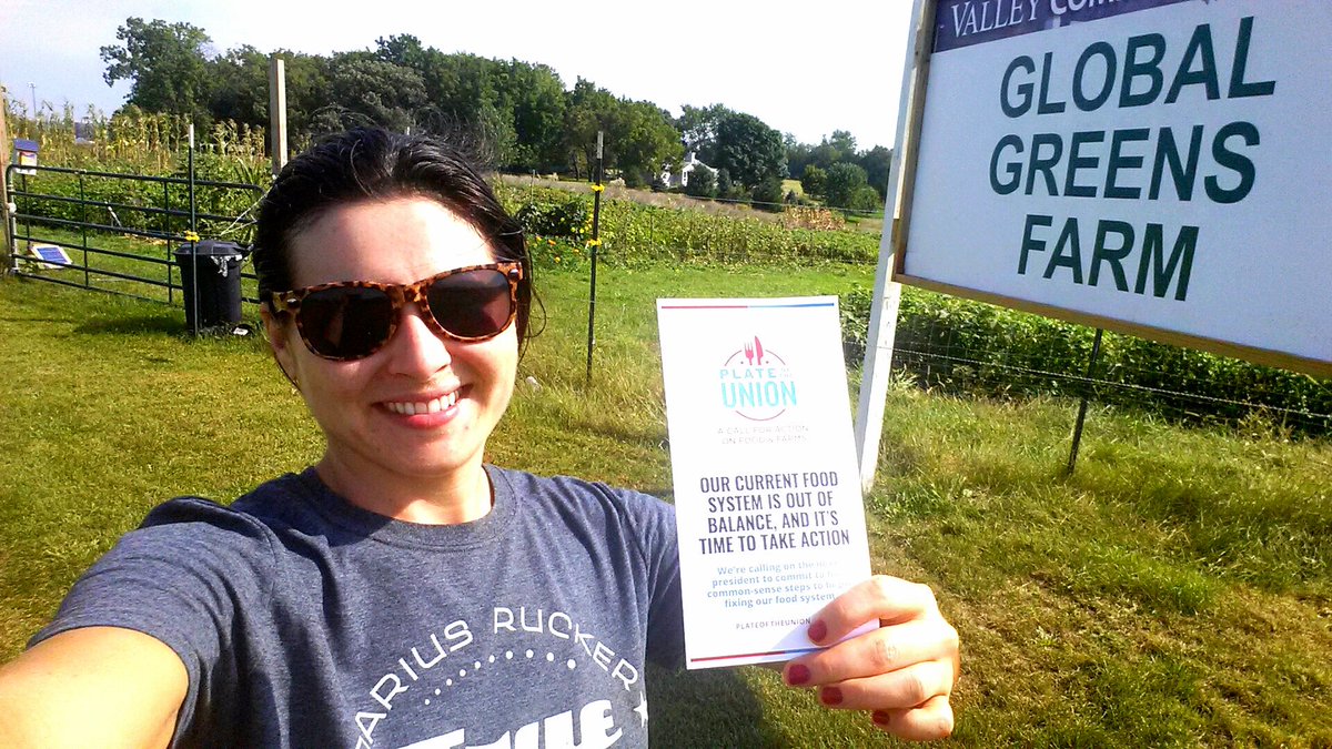 At the Global Greens Farm, a no cost farm for refugees, talking about #PlateoftheUnion. 
#foodsecurity  #foodindependence