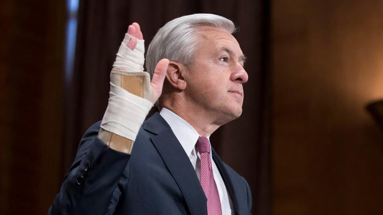 latimes's tweet image. Wells Fargo CEO resigns from Federal Reserve advisory panel following fake-accounts scandal lat.ms/2cqH4EK