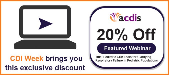 HCPro_Inc's tweet image. @ACDIS offering 20% off featured webinar in celebration of #CDIWeek! Check it out: ow.ly/djCR304uTxd