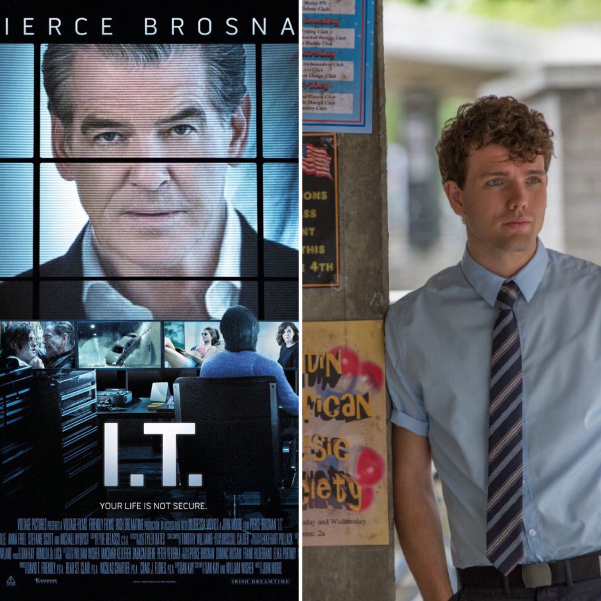 "I.T." with @PierceBrosnan @StefanieScott and @annafriel is out today in theaters and on iTunes!
