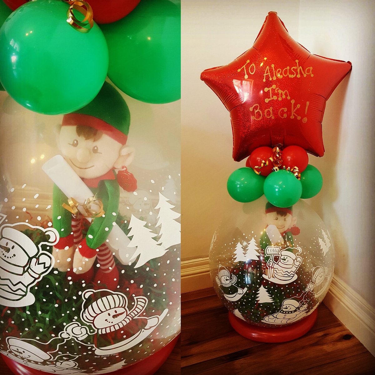 ArtiPartiFaces's tweet photo. Elf on the shelf stuffed balloon #elfontheshelf #xmas #christmas #gifts  #artiparti https://t.co/xkNvtQ614s