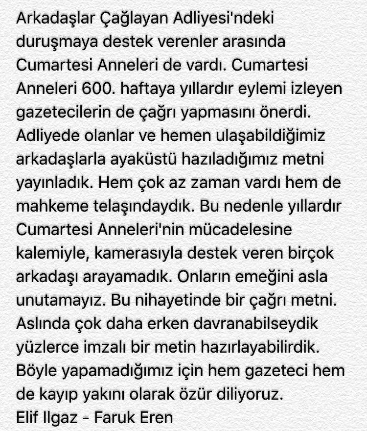 feren2's tweet photo. #BenDeTanığıyım
#BenimAnnemCumartesi
#600HaftadırSoruyoruz
#CumartesiAnneleri600Hafta https://t.co/DDgifnX0RS