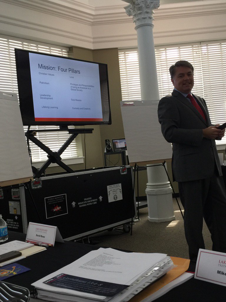 Dr. Rowe delivering his President's Report at his first Board of Trustees Meeting - warm welcome to our new leader