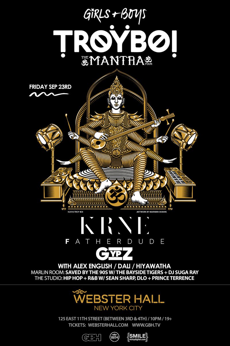 ptdonmytoe's tweet photo. Playing this tn at Webster Hall for TroyBoi's Mantra Tour! Hmu for $20 hard copy tix!
#edm #websterhall #Dj #troyboi #trap #music #808 #Nyc https://t.co/5wDqzOkOu2