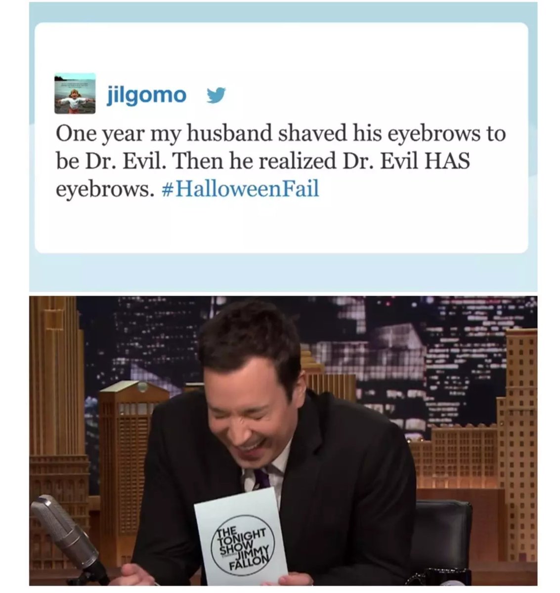 Madamn_B's tweet photo. Laughing way too hard at this #iheartjimmyfallon and jilgomo husband https://t.co/cF0d8nK1ct