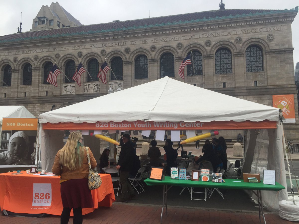 WriteFor826's tweet photo. #FlashbackFriday to @826boston's Bigfoot at @bostonbookfest last year. Stop by their table again on October 15! https://t.co/Ip2zSG14hj https://t.co/5nq0C0J9oE