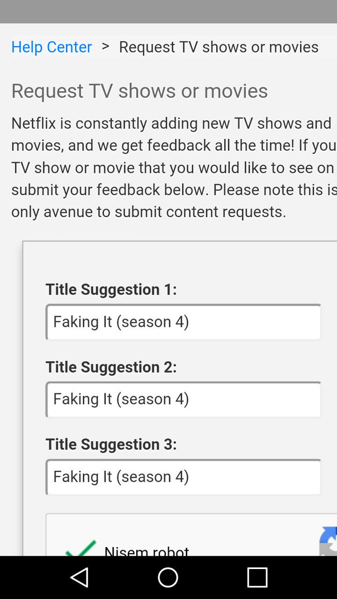 LarisaGirl23's tweet photo. GUESS WHAT I JUST REQUESTED ON @netflix 👍👍👍 #savefakingit #fakingit #bringbackfakingit https://t.co/zkoobLck5e