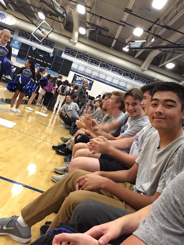 HoffmanQuinn's tweet photo. Super hyped for the pep fest #EVHS10 https://t.co/hL5ZeHCkOG