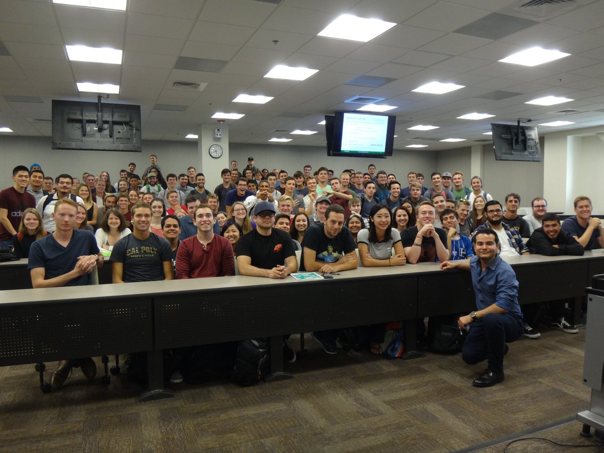 Cal Poly Aero lecturer Kaveh Kabir had a Rockin first day of class in AERO 302!