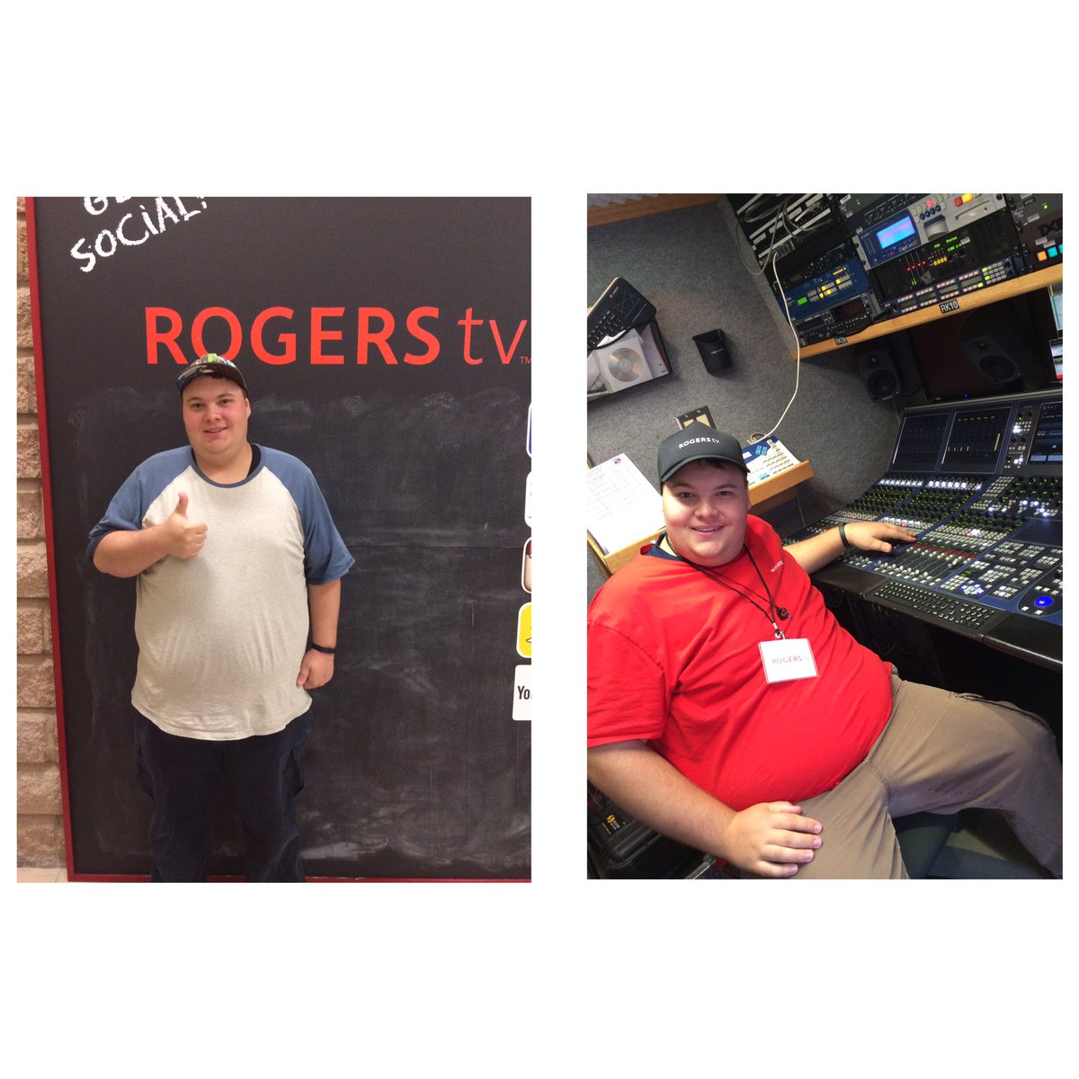 Tyler_J_Howe's tweet photo. One summer ago I started my volunteer shift @rogerstv, now I'm doing Audio for the @OHLRangers. https://t.co/KEoWfL4q60