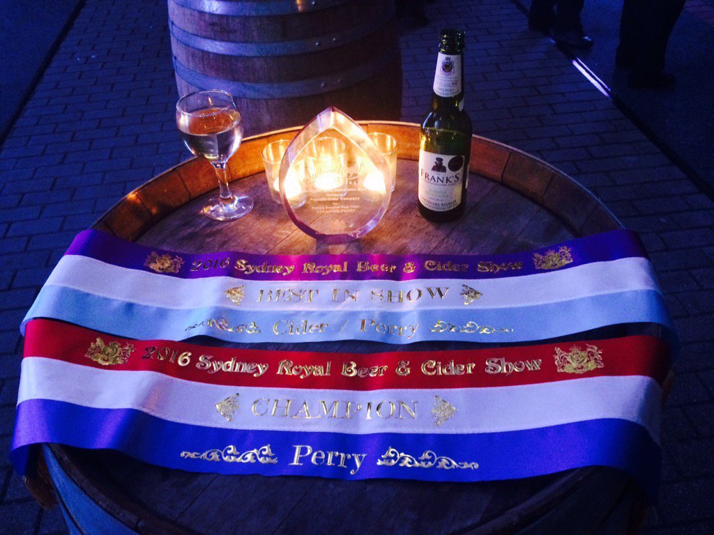 Frank's Summer Pear Cider (Perry) wins Best in Show at Sydney Royal Beer and Cider Show  #CiderIsle # Tasmania #yay