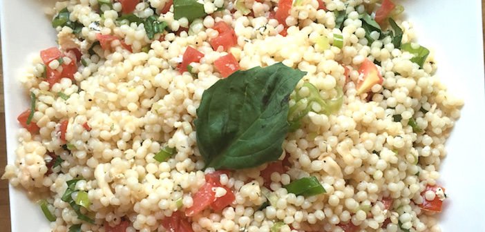 Israeli couscous #recipe from <a href="/rosereisman/">Rose Reisman</a>  - great alternate to standard pasta and tomato sauce. ow.ly/EPMu304sftw