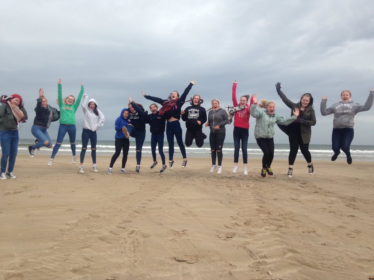 Here's to the end of another very successful field trip! #GCSE #benonestrand #jumpingforjoy @StCeciliasDerry