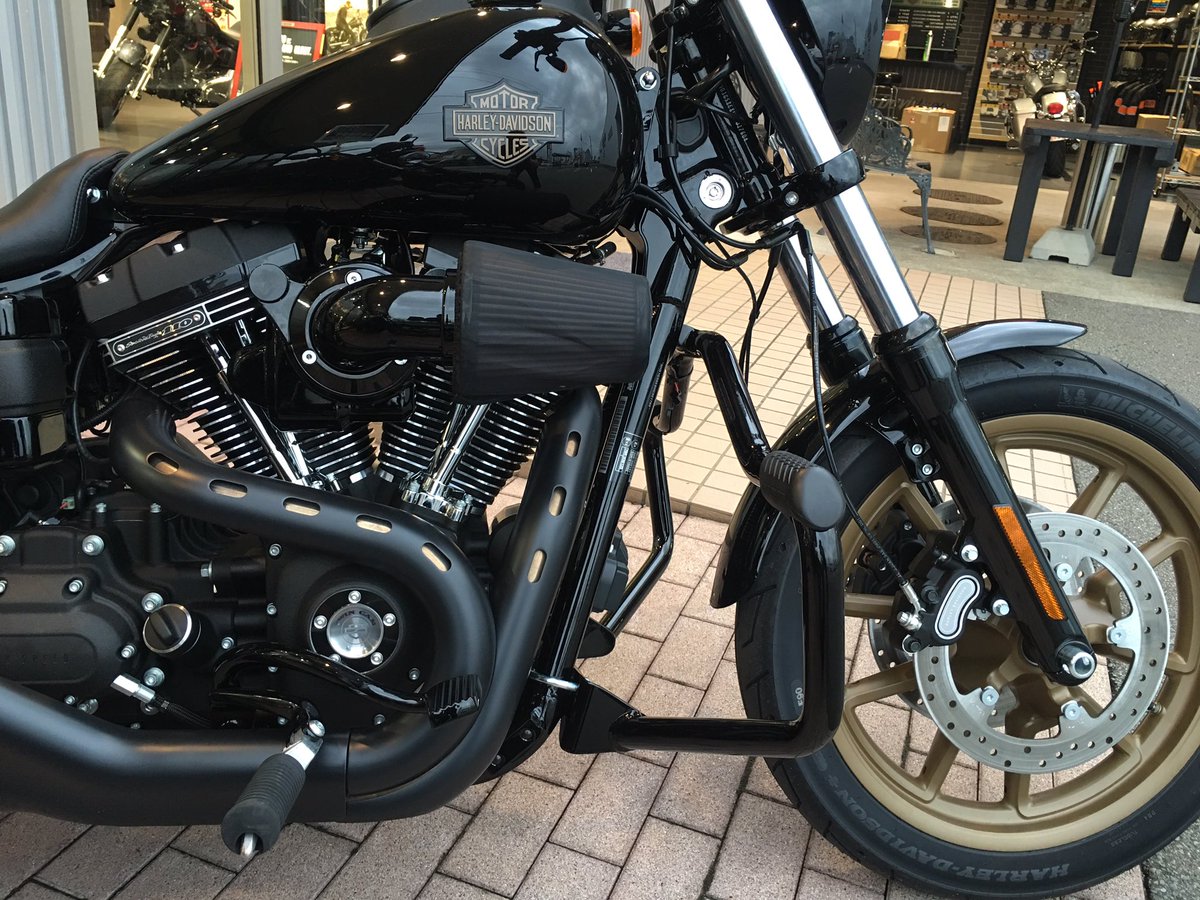 FXDLSローライダーSにマスタッシュエンジンガードを装着。高速道路など 