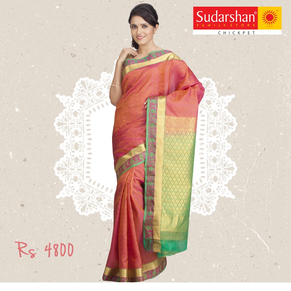 Lovely pure silk #traditional saree! Click link to order now - goo.gl/0LIrBh #shopping #ethnic