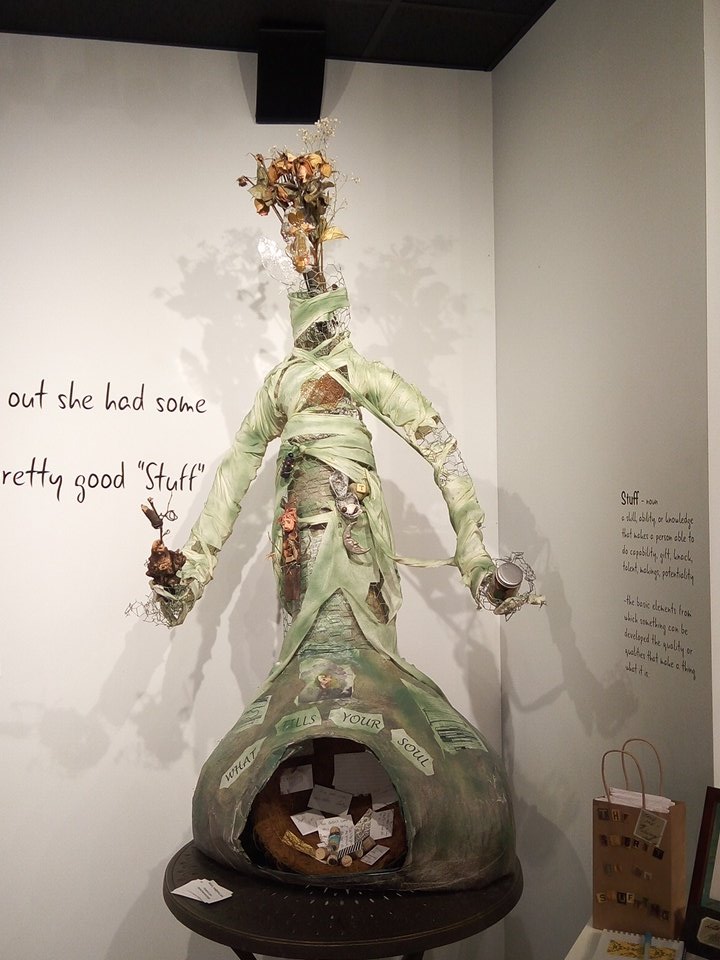 Summit_Artspace's tweet photo. Nikki Bartel`s sculpture. Fourth Friday in Barberton https://t.co/9AX3xrA1K9